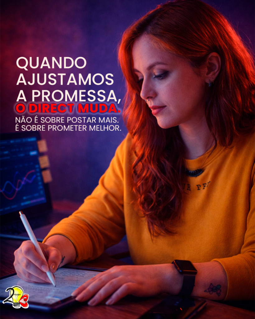 20Falar de Social Media - Agência de Marketing Digital | Mas se a sua promessa de marca é genérica, seu direct vira plateia — não pipeline.