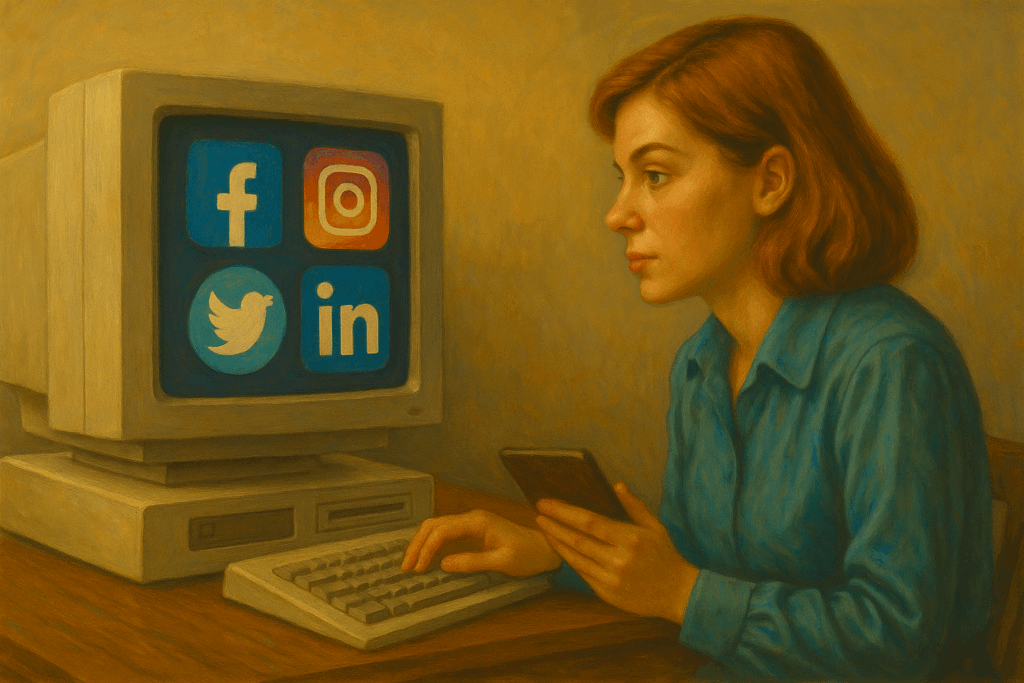 20Falar de Social Media - Agência de Marketing Digital | O primeiro passo do marketing nas redes sociais&nbsp;não&nbsp;é “postar mais”, e sim conquistar&nbsp;clareza:&nbsp;objetivos mensuráveis&nbsp;e&nbsp;público real. A partir daí, escolha as redes certas, planeje pilares e formatos, publique com&nbsp;um CTA&nbsp;por peça,&nbsp;meça&nbsp;o que importa e&nbsp;ajuste&nbsp;com cadência.&nbsp;